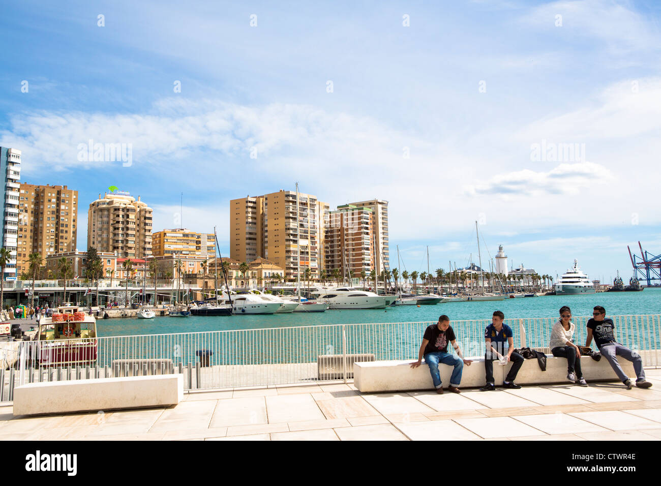 Malaga Marina Andalusien Spanien Stockfoto