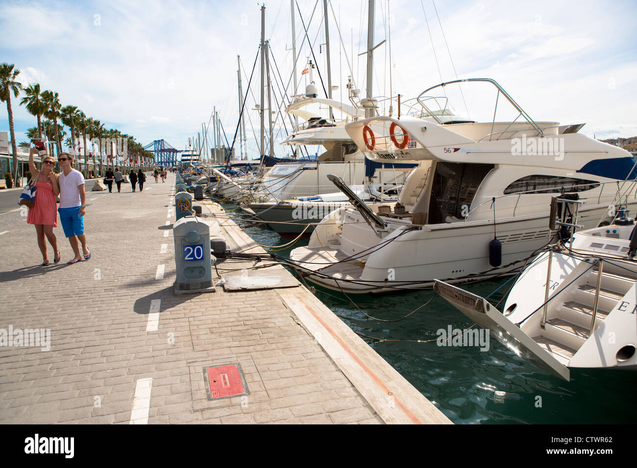 Malaga Marina Andalusien Spanien Stockfoto