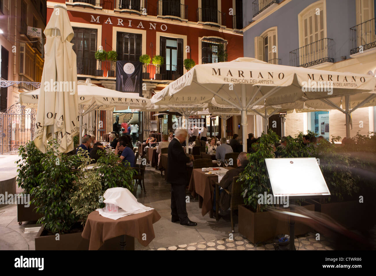 Mariano Restaurant Malaga Andalusien Spanien Stockfoto