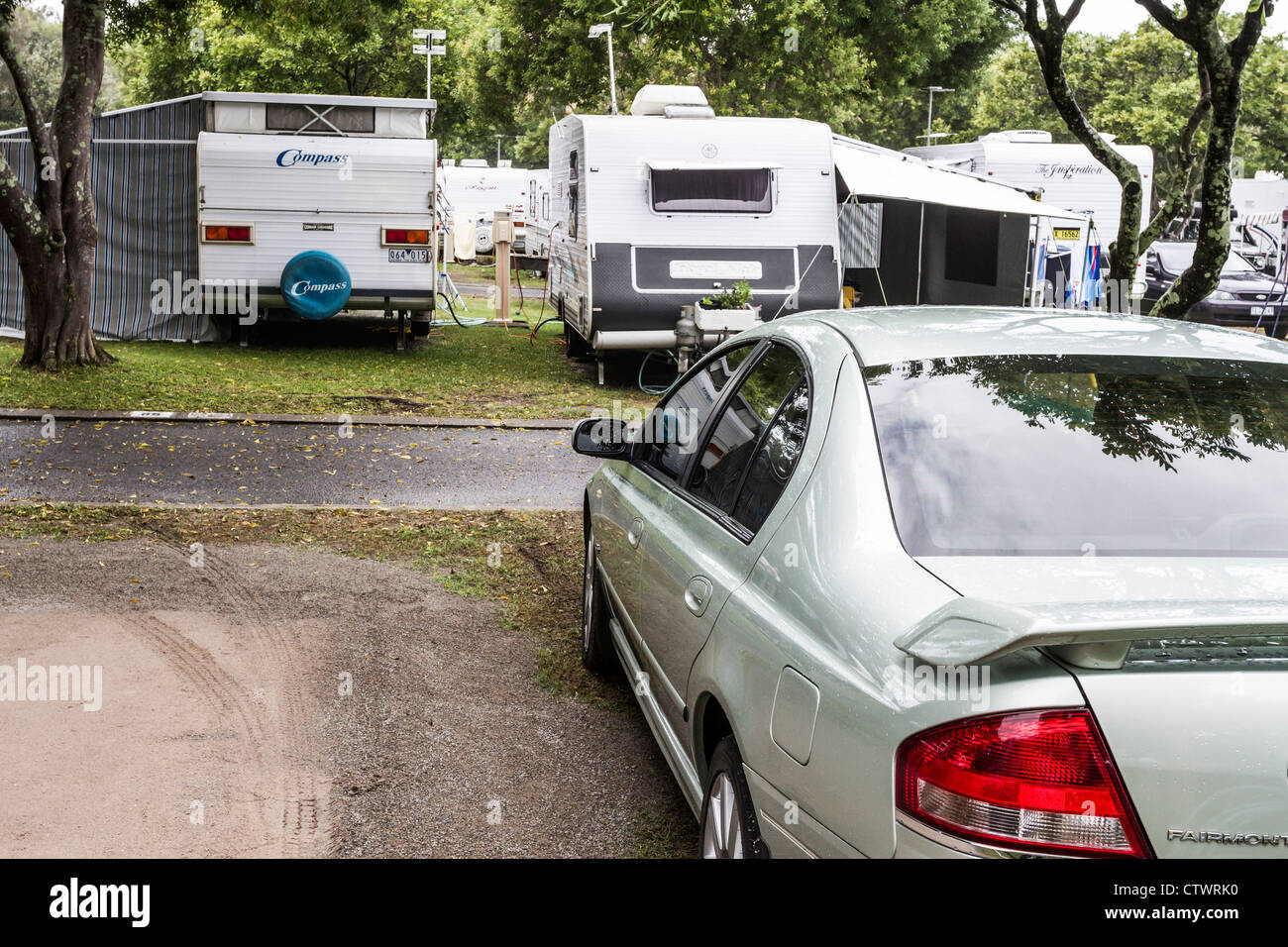 Wohnwagen Am Flughafen Parken Australien www.alamy.de