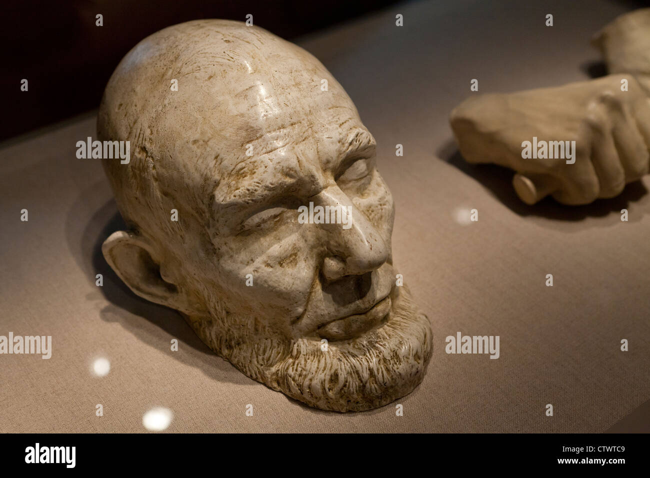 Gipsmaske Leben von Abraham Lincoln - USA Stockfoto
