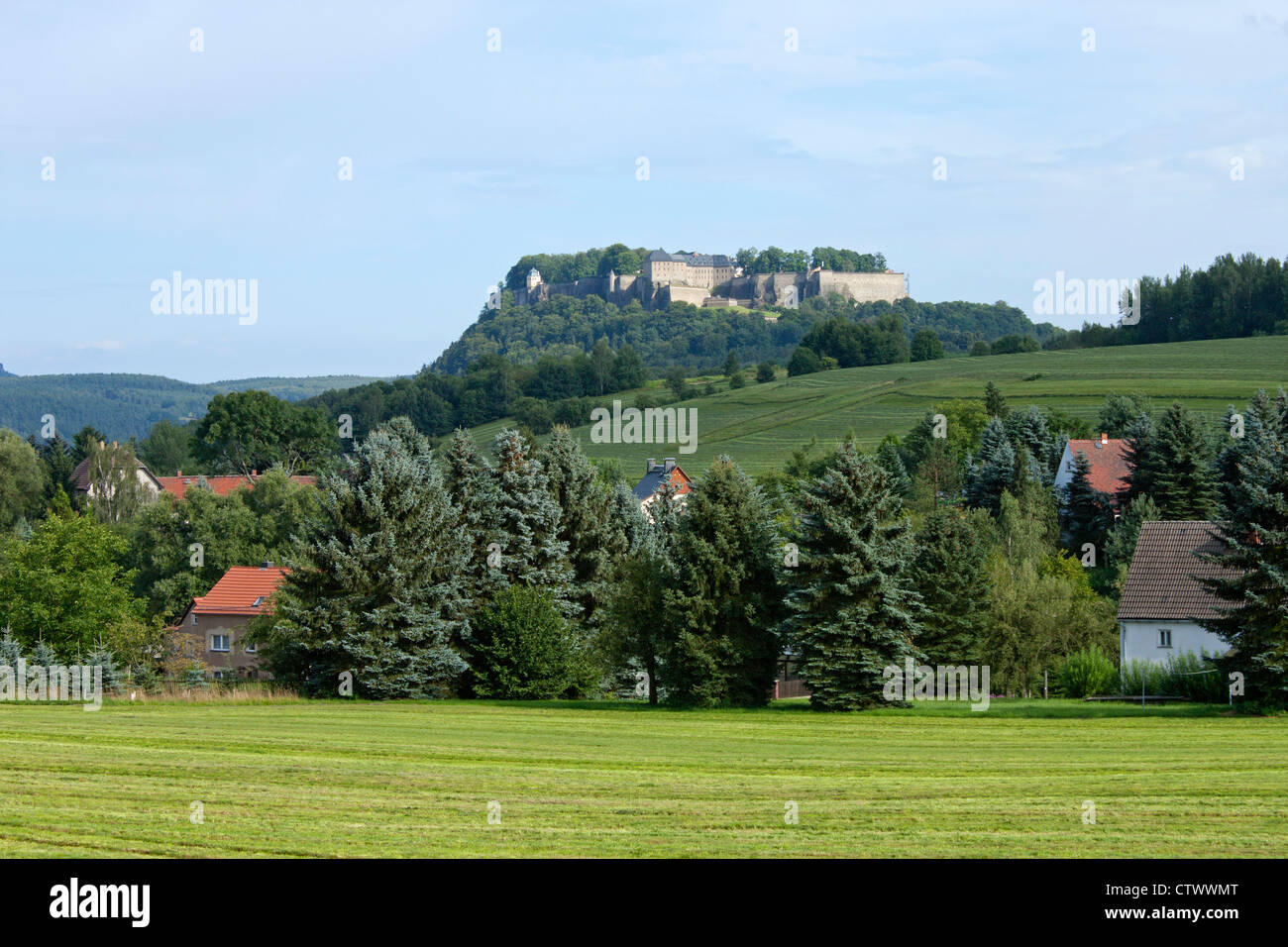 Festung Königstein, Sächsische Schweiz, Sachsen, Deutschland Stockfoto