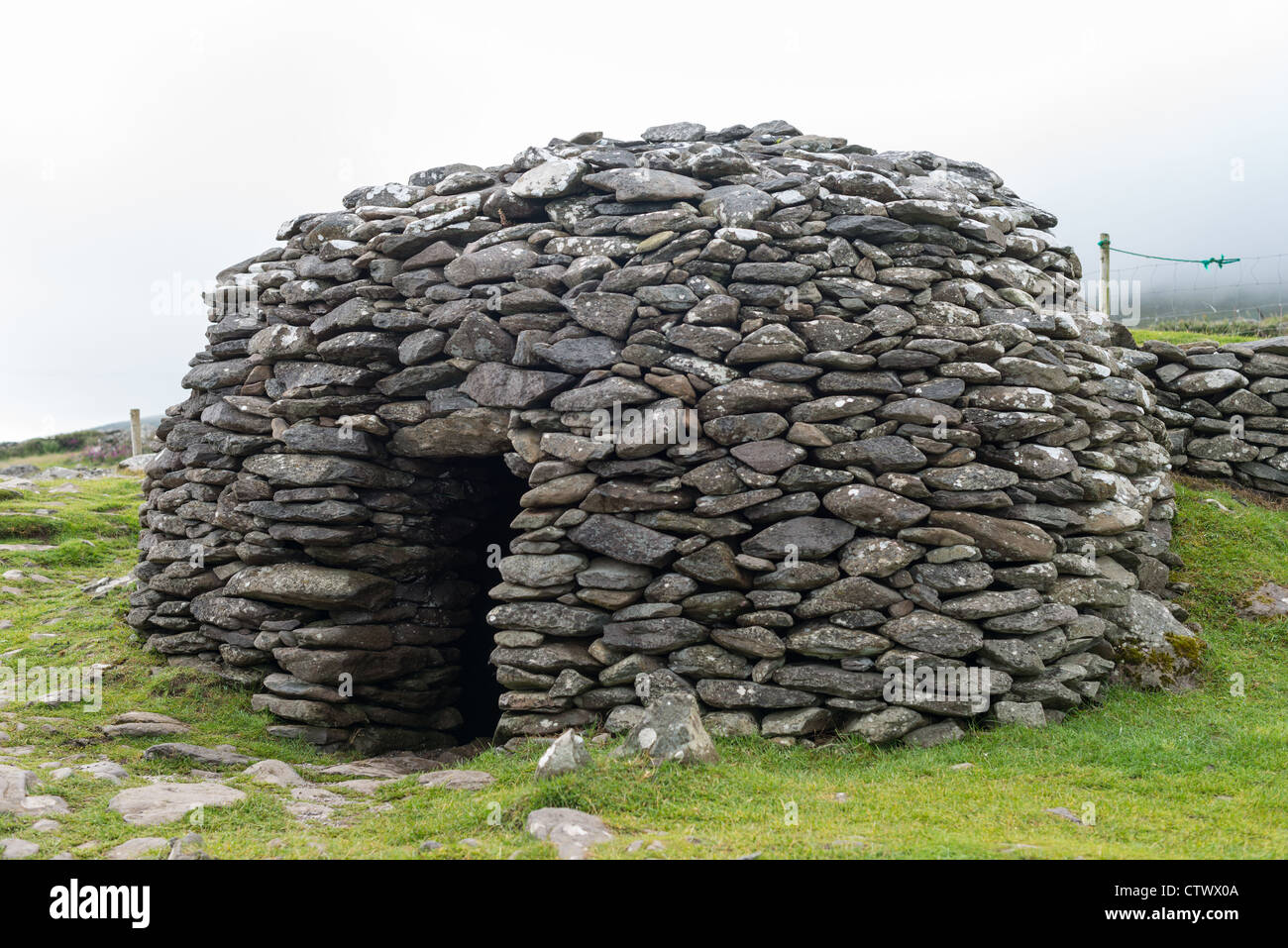 Prähistorische Bienenstock Hütte Dingle Halbinsel County Kerry Irland-Eire irische Vorgeschichte Freestone Bau trocken-Stein Stockfoto