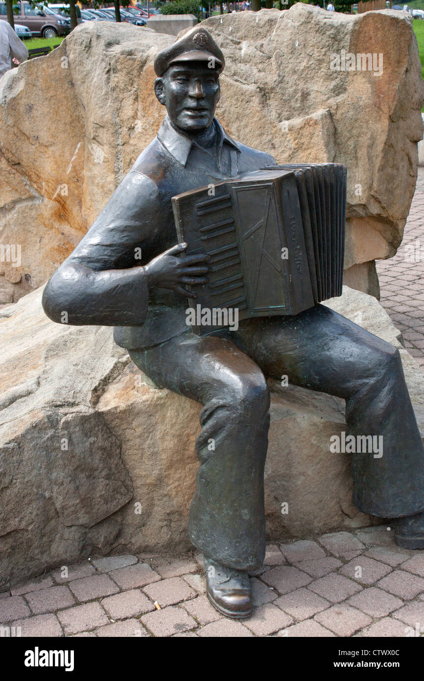 Statue, Kurort Rathen, Sächsische Schweiz, Sachsen, Deutschland Stockfoto