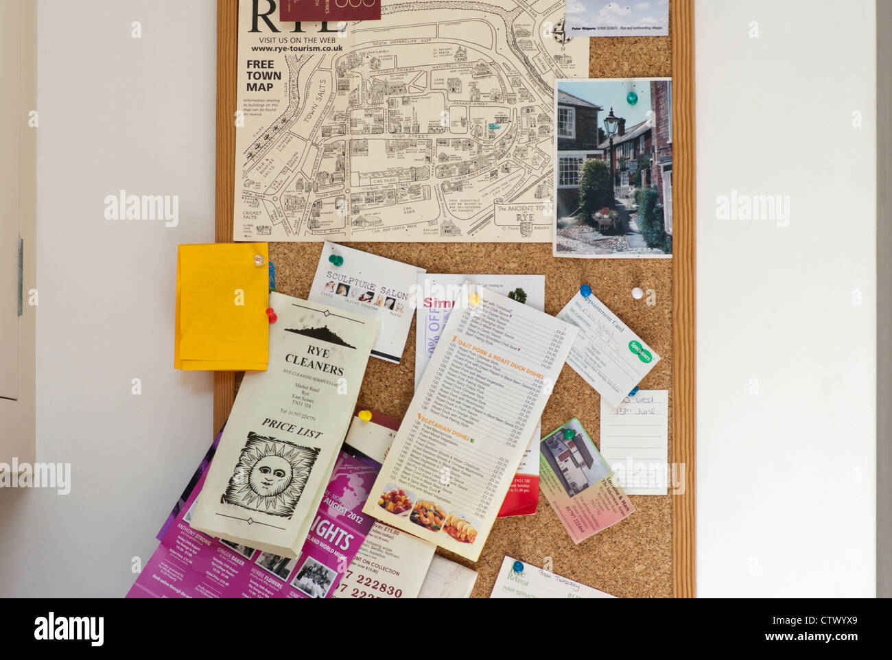 Kche Kork Pinnwand Pinnwand Stockfotografie Alamy