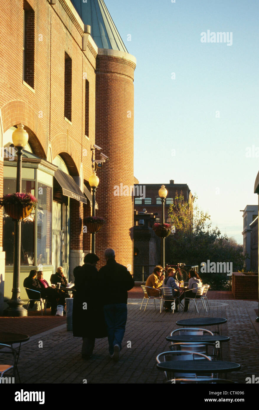 Ein outdoor-Café im Stadtteil Georgetown in Washington DC, USA. Stockfoto