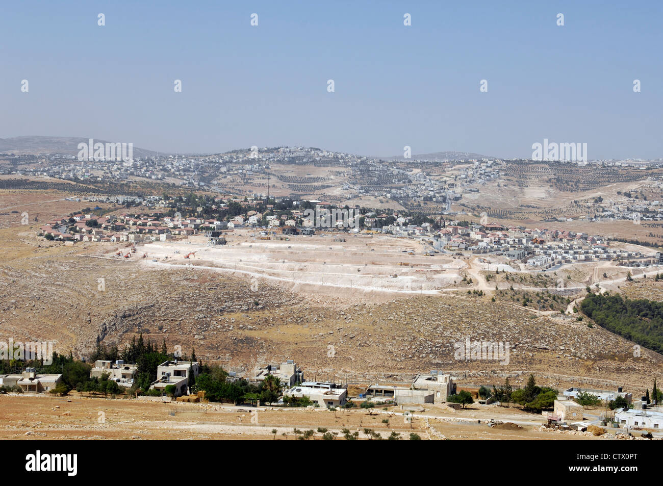 Siedlungen im Westjordanland Israel Stockfoto