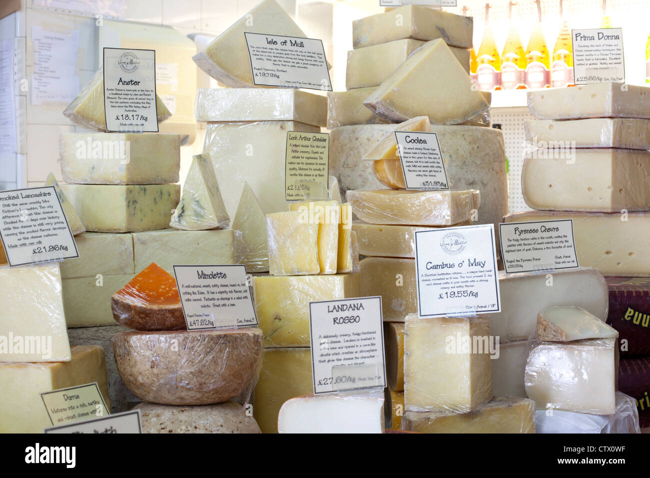 Ich J Mellis Käse einkaufen Edinburgh Schottland Stockfoto