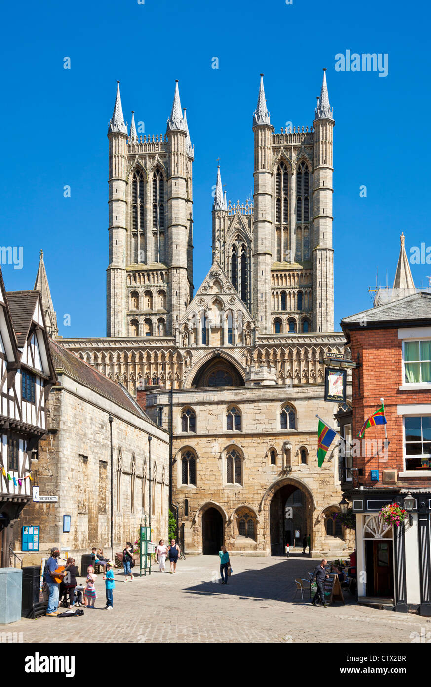 Lincoln Kathedrale Exchequergate Lincolnshire England UK GB EU Europa Stockfoto