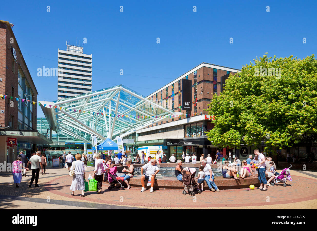 Unteren Precinct Einkaufszentrum Coventry Warwickshire England UK GB EU Europa Stockfoto