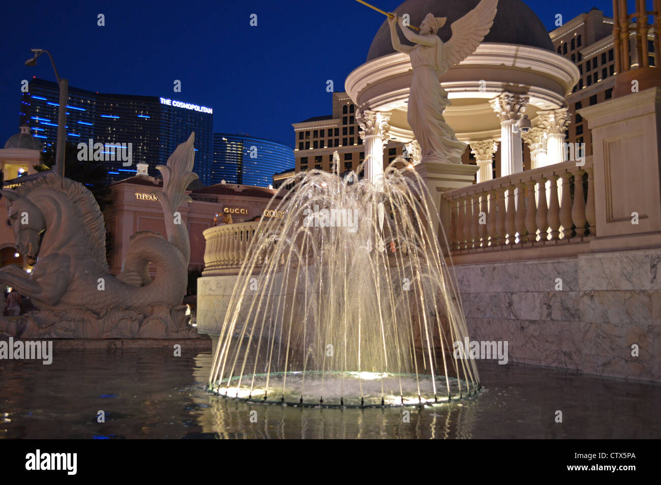 Brunnen im Caesars Palace Hotel in Las Vegas Stockfoto