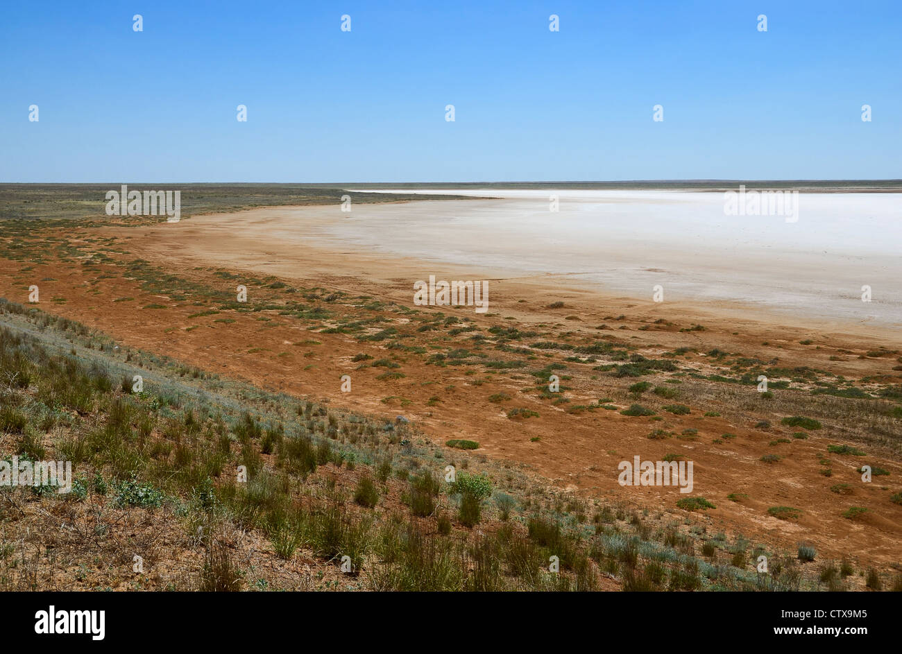 Großen Bereich der saline Bodentrockenheit in Kasachstan Stockfoto