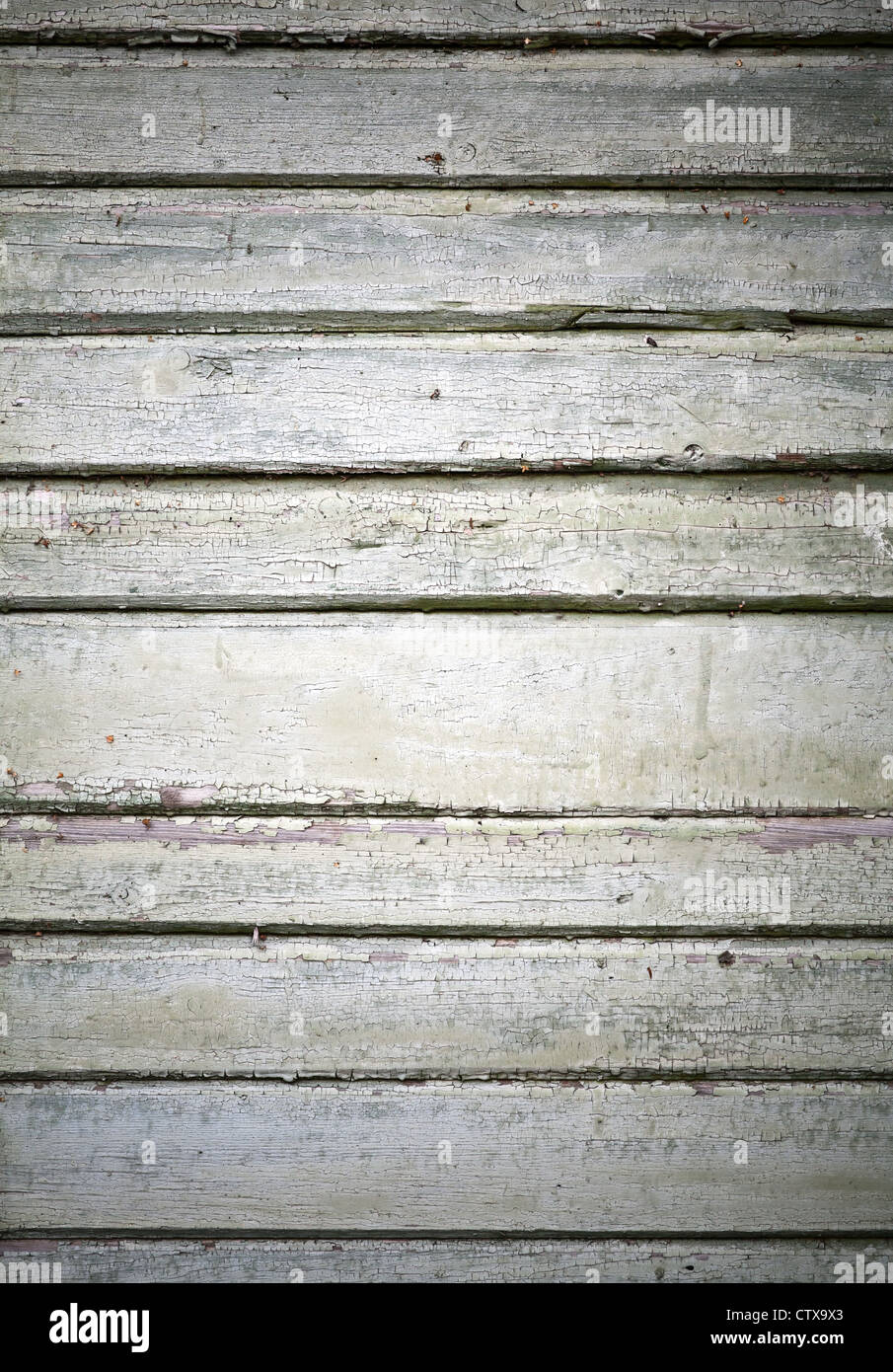 Detaillierten Hintergrundtextur von alten grünen Wand aus Holz Futter Bretter Stockfoto