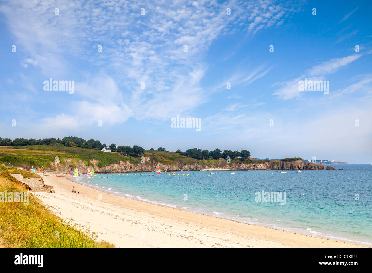 Strand auf Belle-Ile, Les Grands Sables Stockfoto