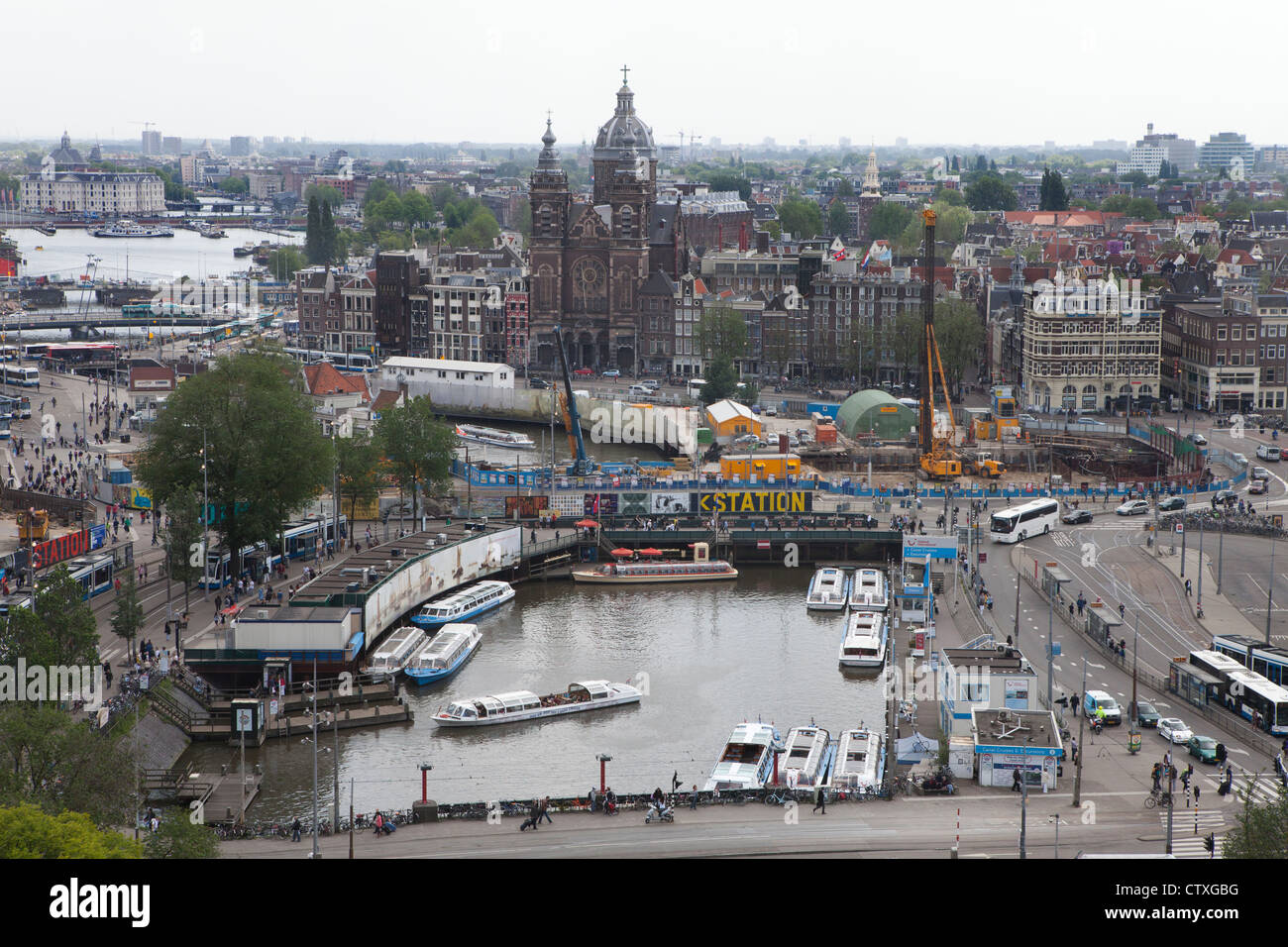 Amsterdam Bahnhof Stockfoto