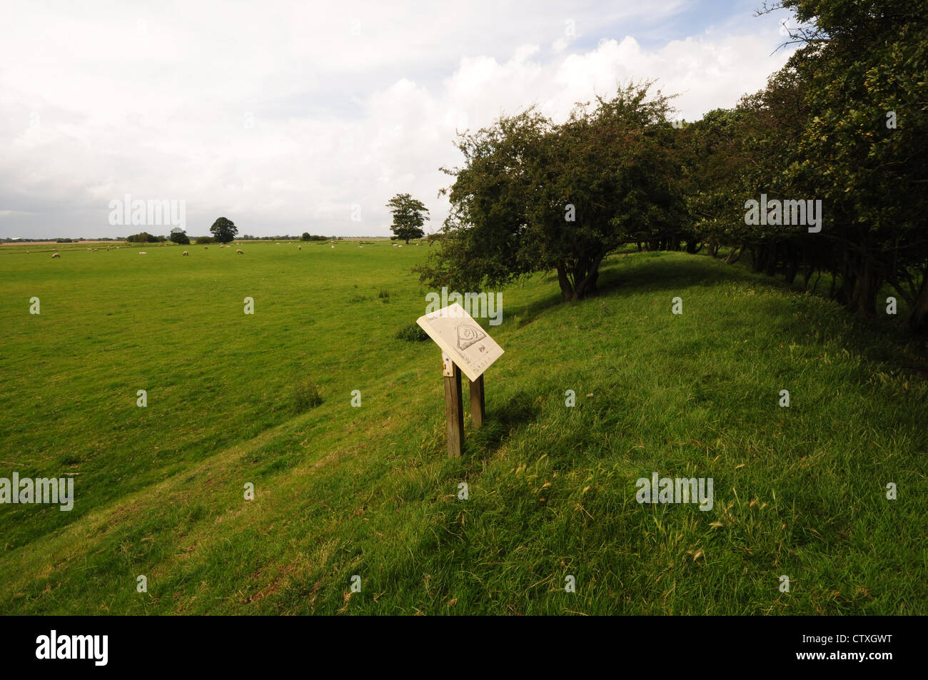 Stonea Camp Bronze- und Eisenzeit und römische Siedlung Cambridgeshire. Stockfoto