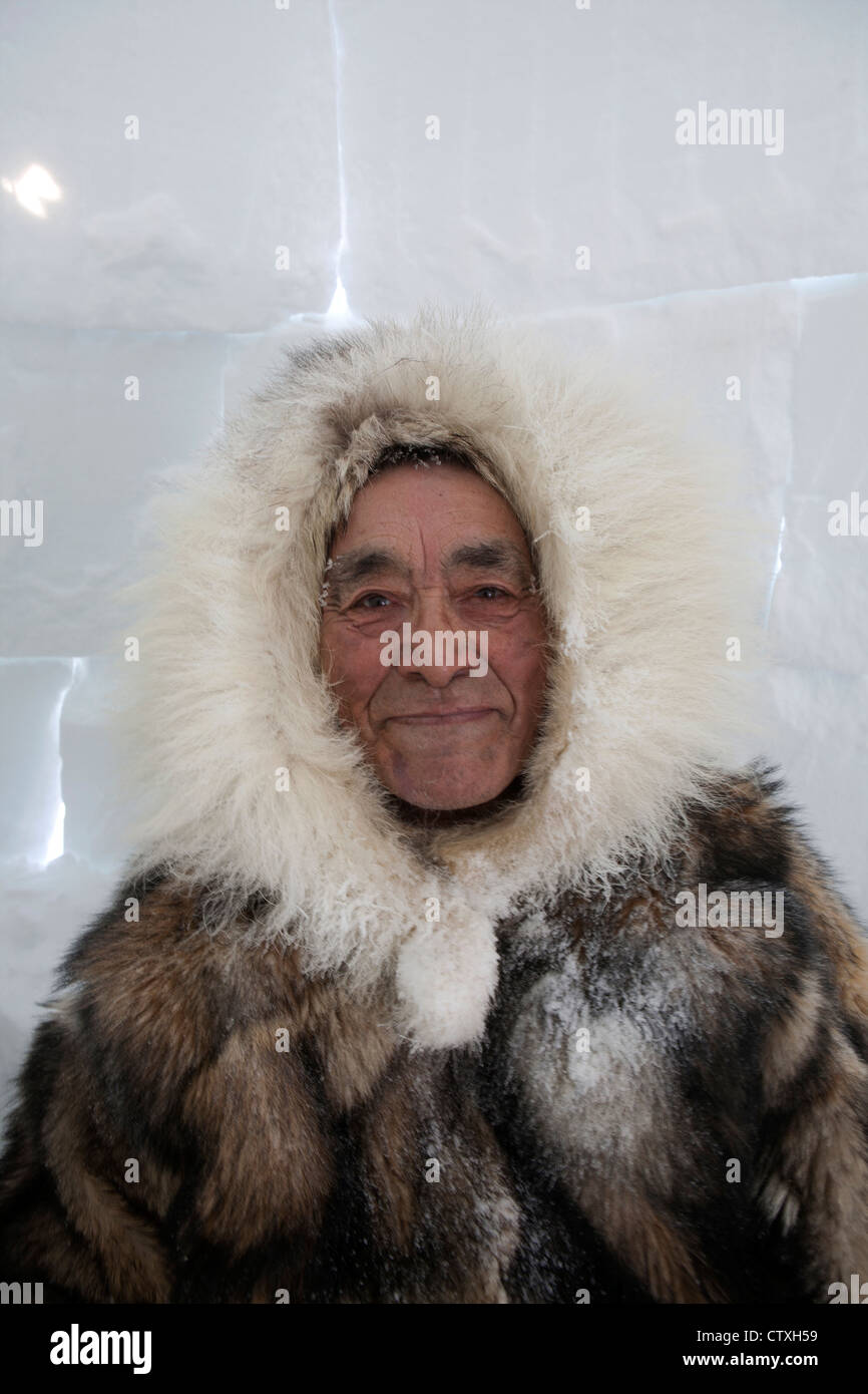 Porträt von einem Inuit Stockfoto