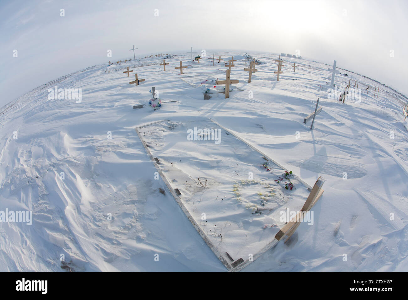 Friedhof am Nordpol Stockfoto