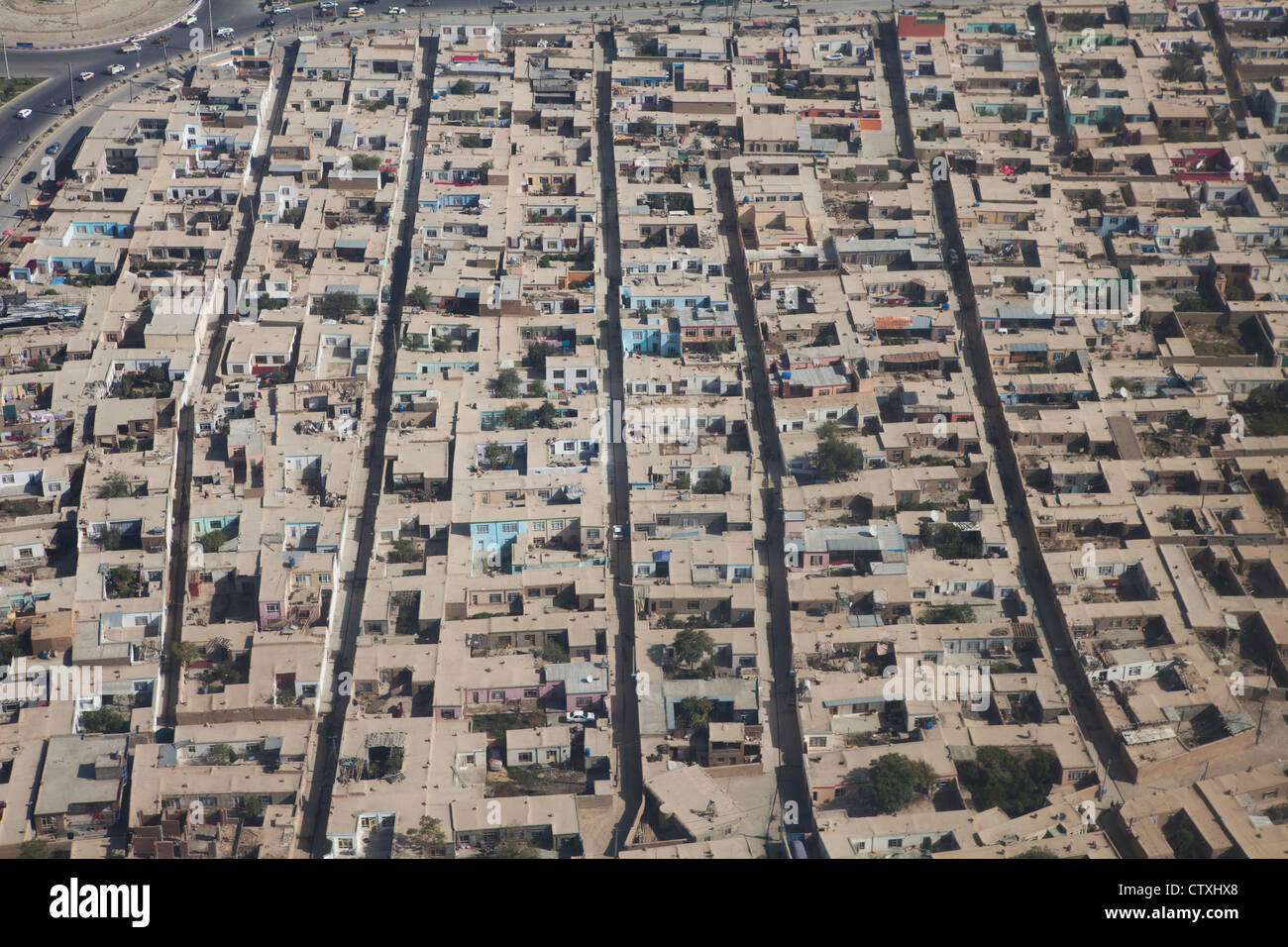 Luftaufnahme von Kabul, afghanistan Stockfoto