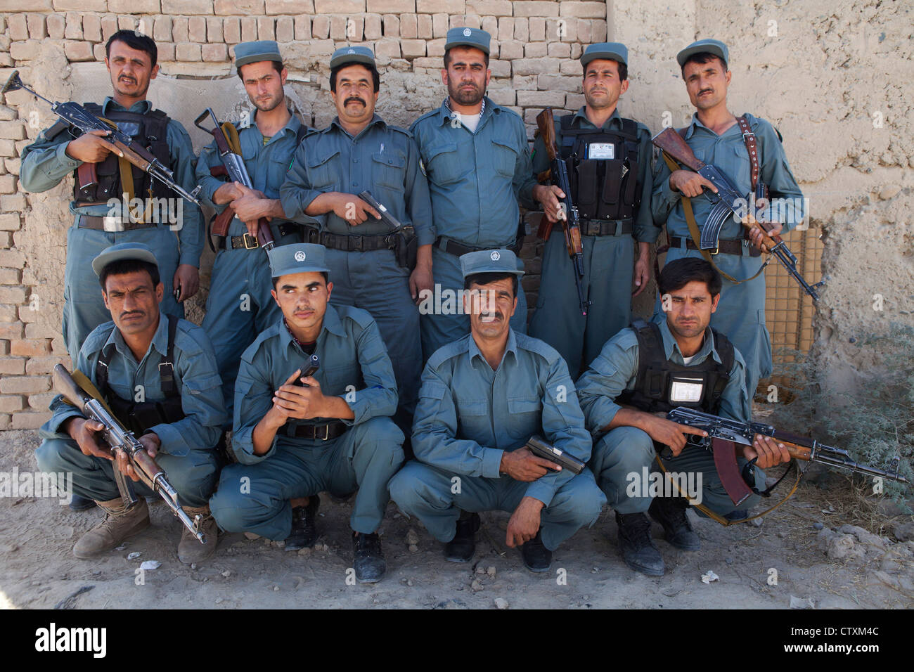 Afghanische Polizei von niederländischen Militär ausgebildet Stockfoto