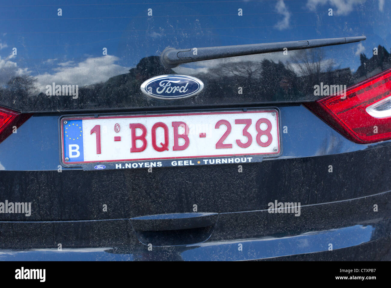 personalisierte Nummernschilder liebgewonnenen Auto gehegt und gepflegt Stockfoto