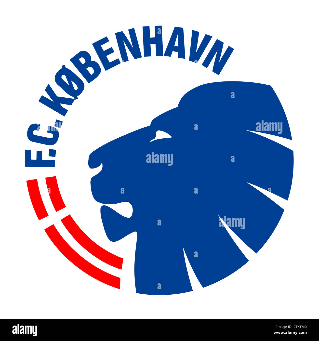 Logo der dänischen Fußball-Nationalmannschaft FC Kopenhagen. Stockfoto