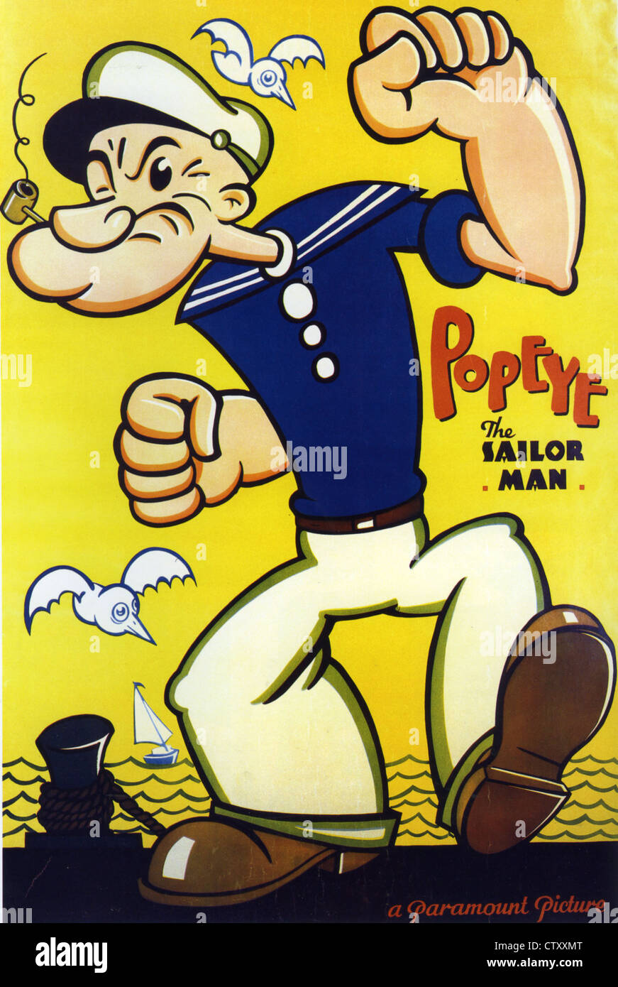 POPEYE THE SAILOR MAN Poster für Paramount Karikatur 1934 Stockfoto
