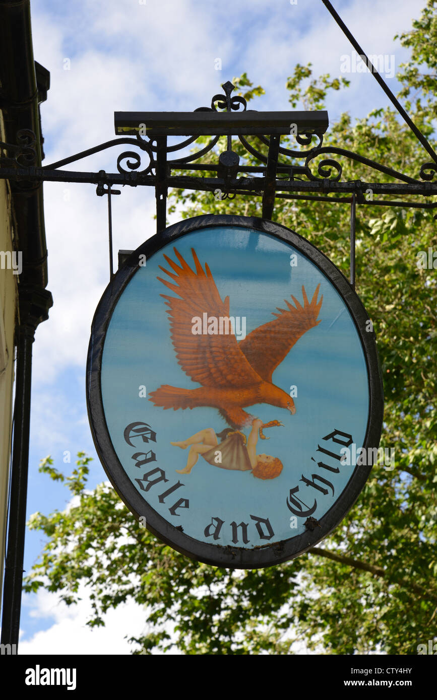 Das 17. Jahrhundert Adler und Kind Pub, St. Giles', Oxford, Oxfordshire, England, Vereinigtes Königreich Stockfoto