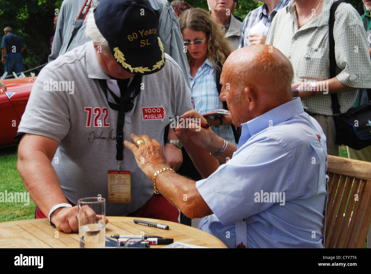 Stirling Moss Autogramme am Classic Days 2012, Schloss Dyck Deutschland Stockfoto