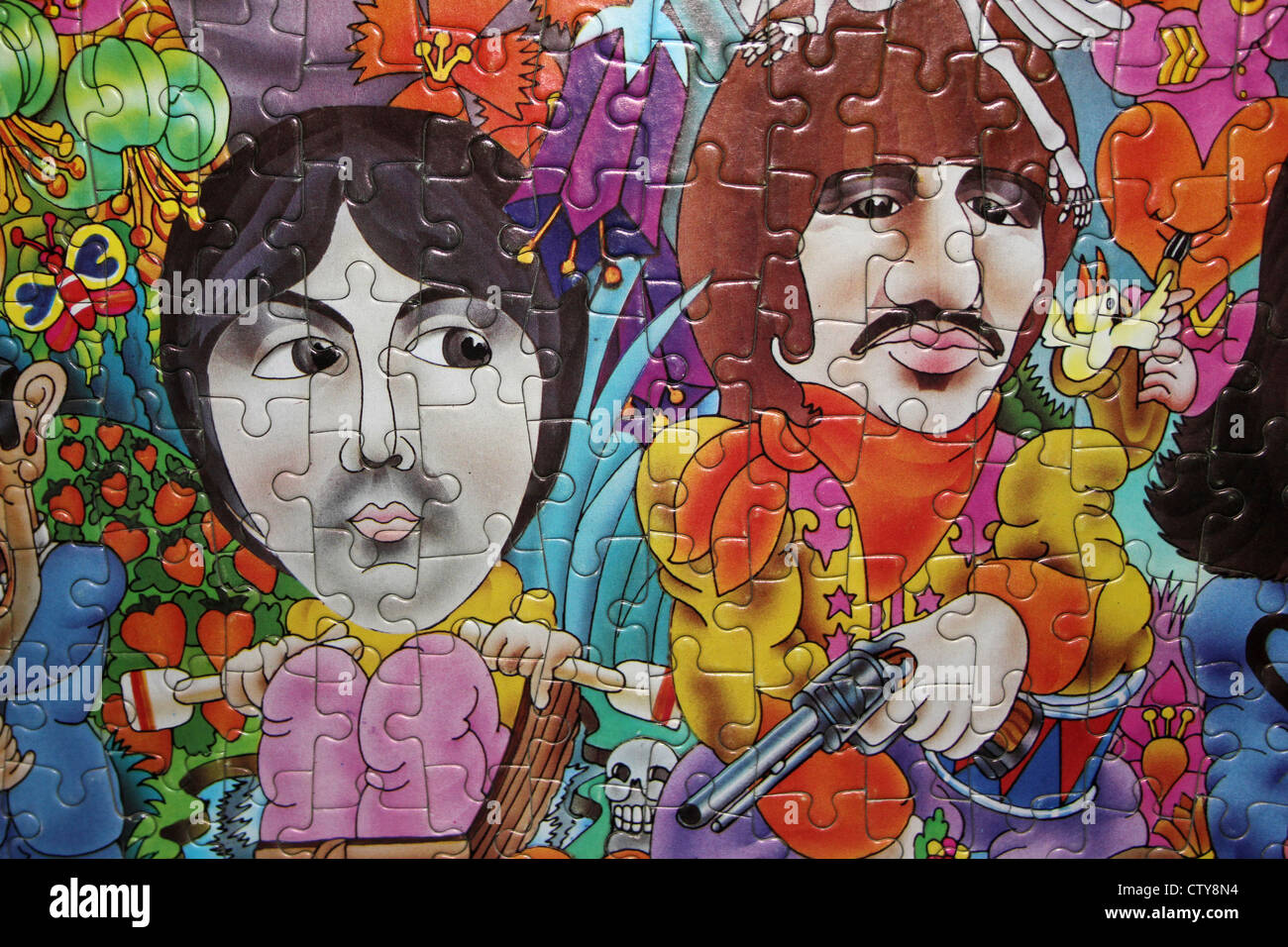 Beatles-Puzzle zeigt Paul McCartney, Ringo Starr Stockfoto