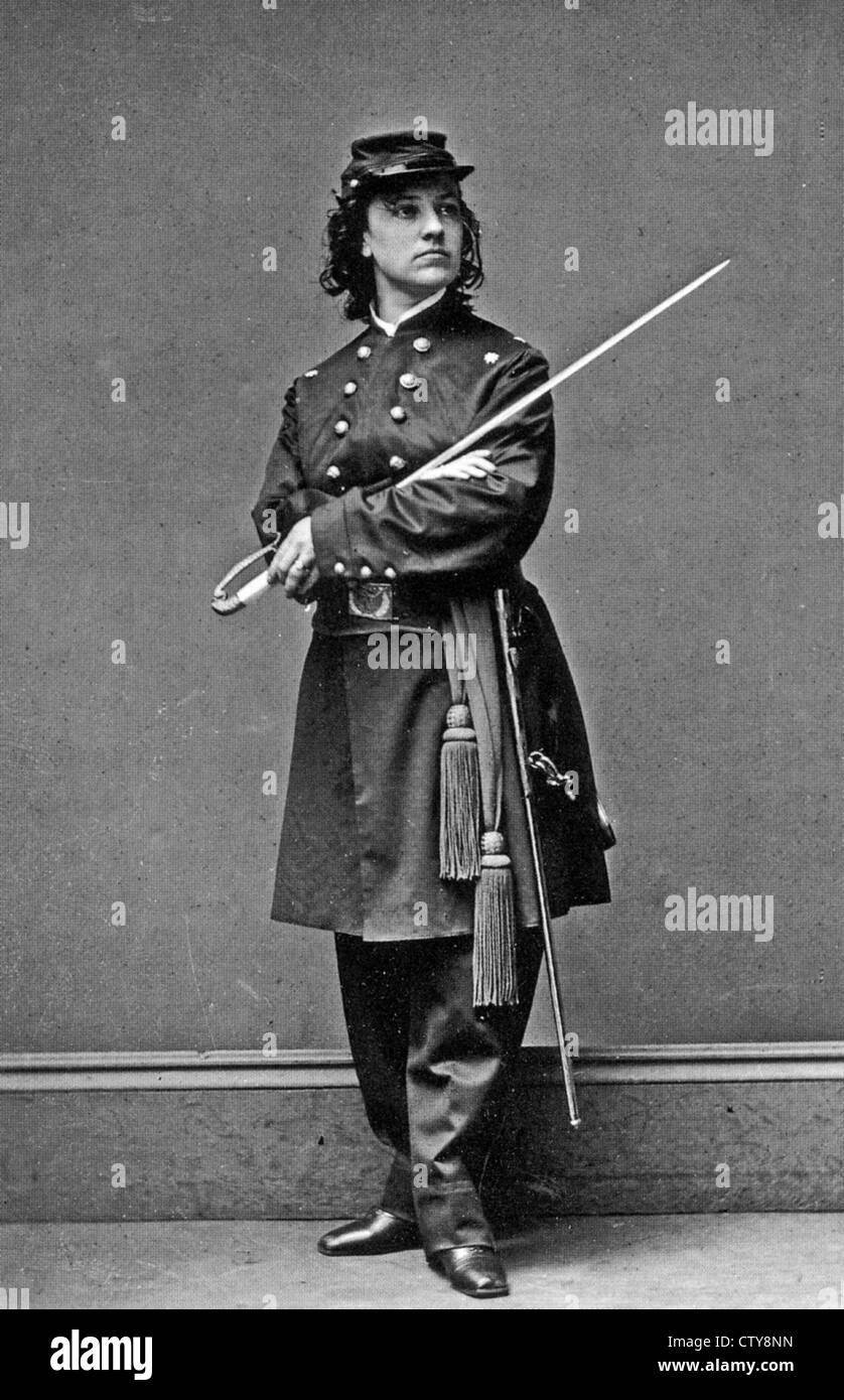 PAULINE CUSHMAN (1833-1897) US-Schauspielerin, die für die Anschluß-Armee während des amerikanischen Bürgerkriegs ausspioniert. Foto Mathew Brady Stockfoto