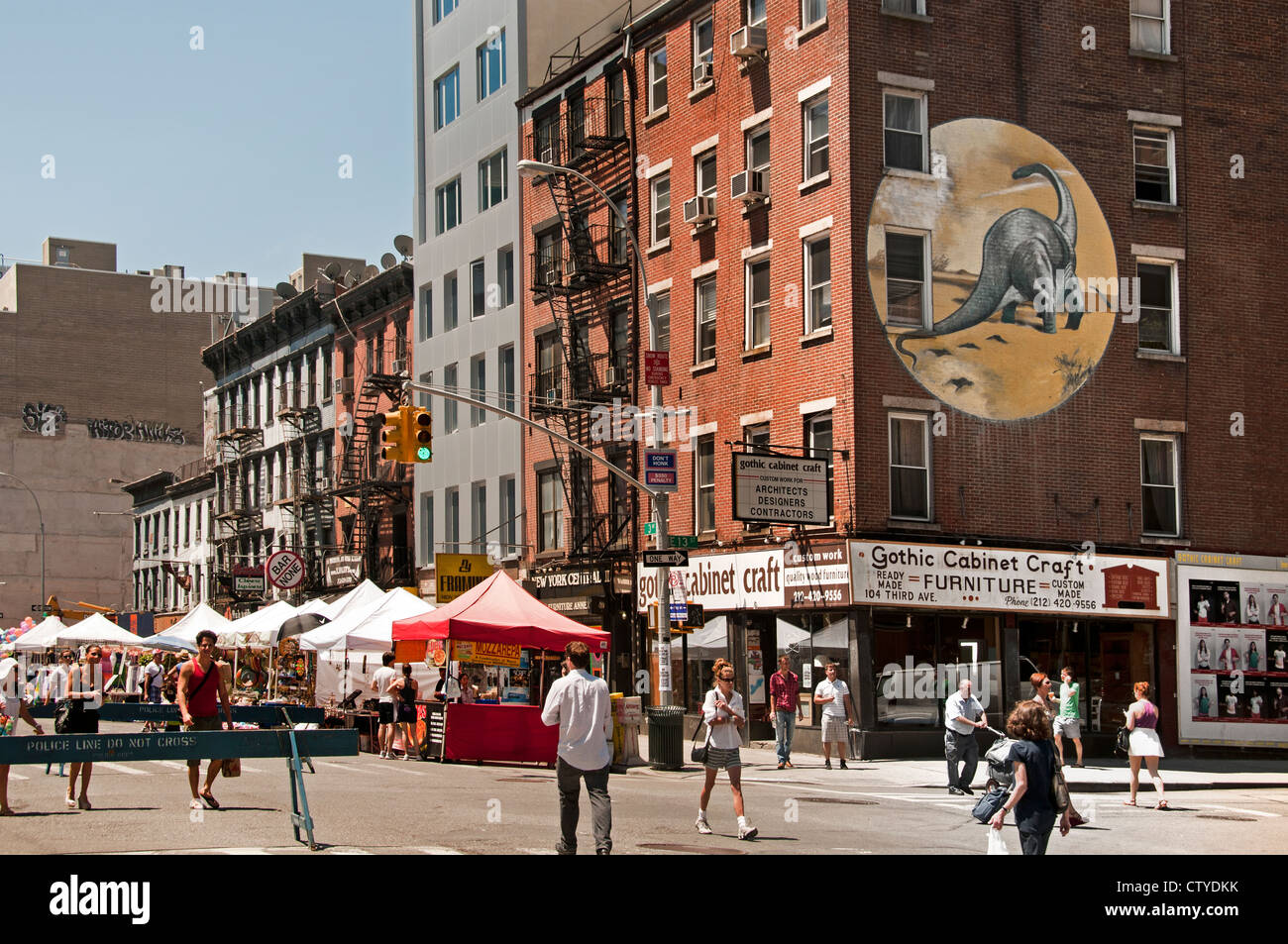 3rd Avenue Straße Markt East Village (Greenwich Village) Manhattan New York Vereinigte Staaten von Amerika American shop Geschäfte Stockfoto