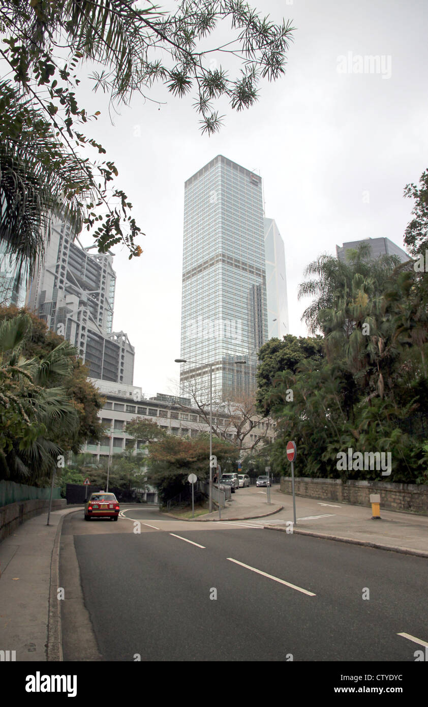 Eine Ansicht von Gebäuden in den finanziellen Kern von Hong Kong Stockfoto