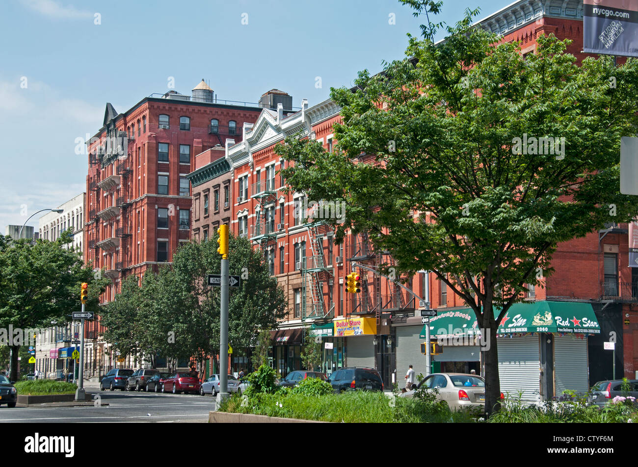 7th Avenue Adam Clayton Powell JR Boulevard Harlem New York Manhattan-USA Stockfoto