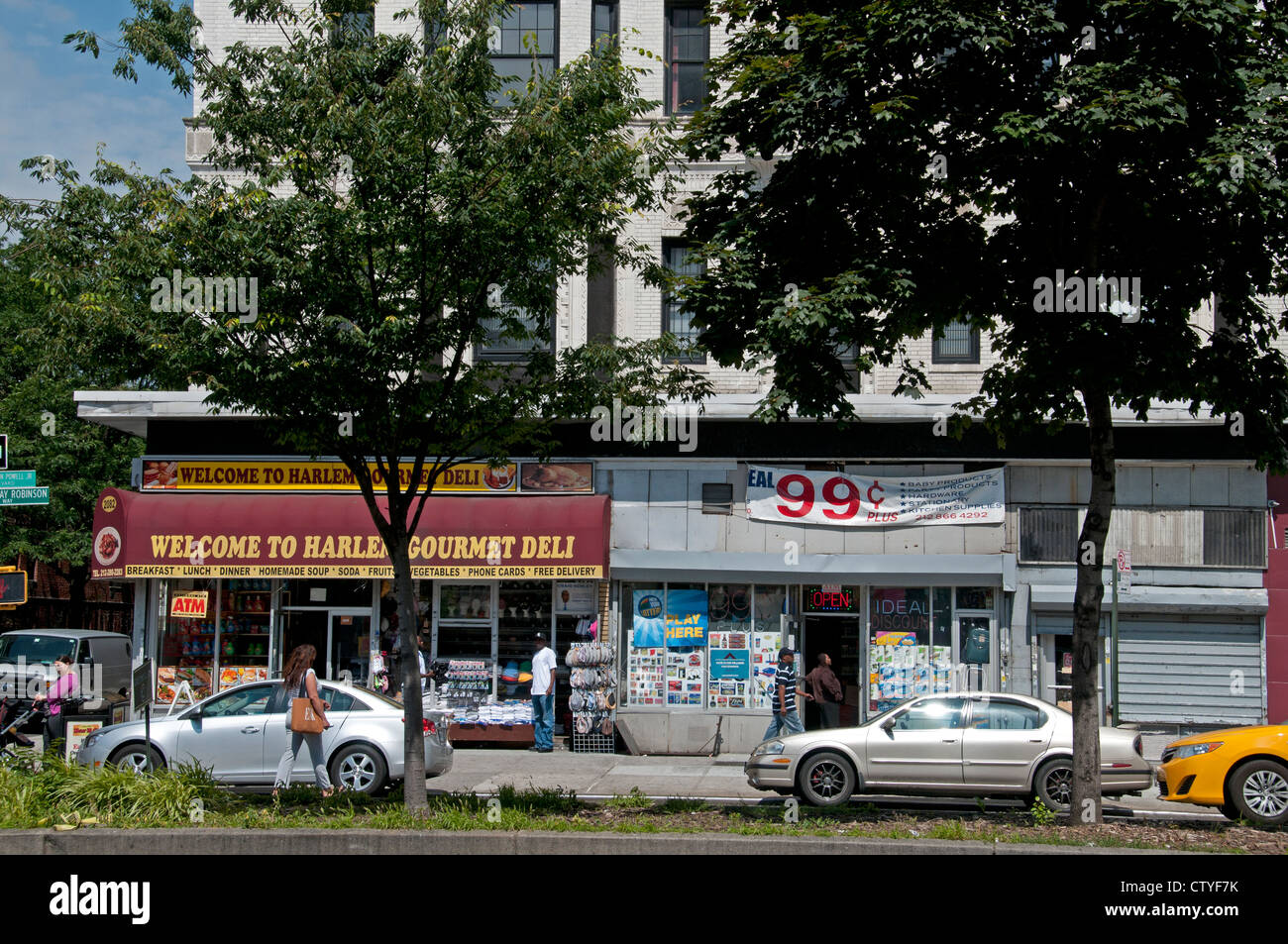 Harlem Gourmet Deli 7th Avenue Adam Clayton Powell JR Boulevard Harlem New York Manhattan Vereinigte Staaten Stockfoto