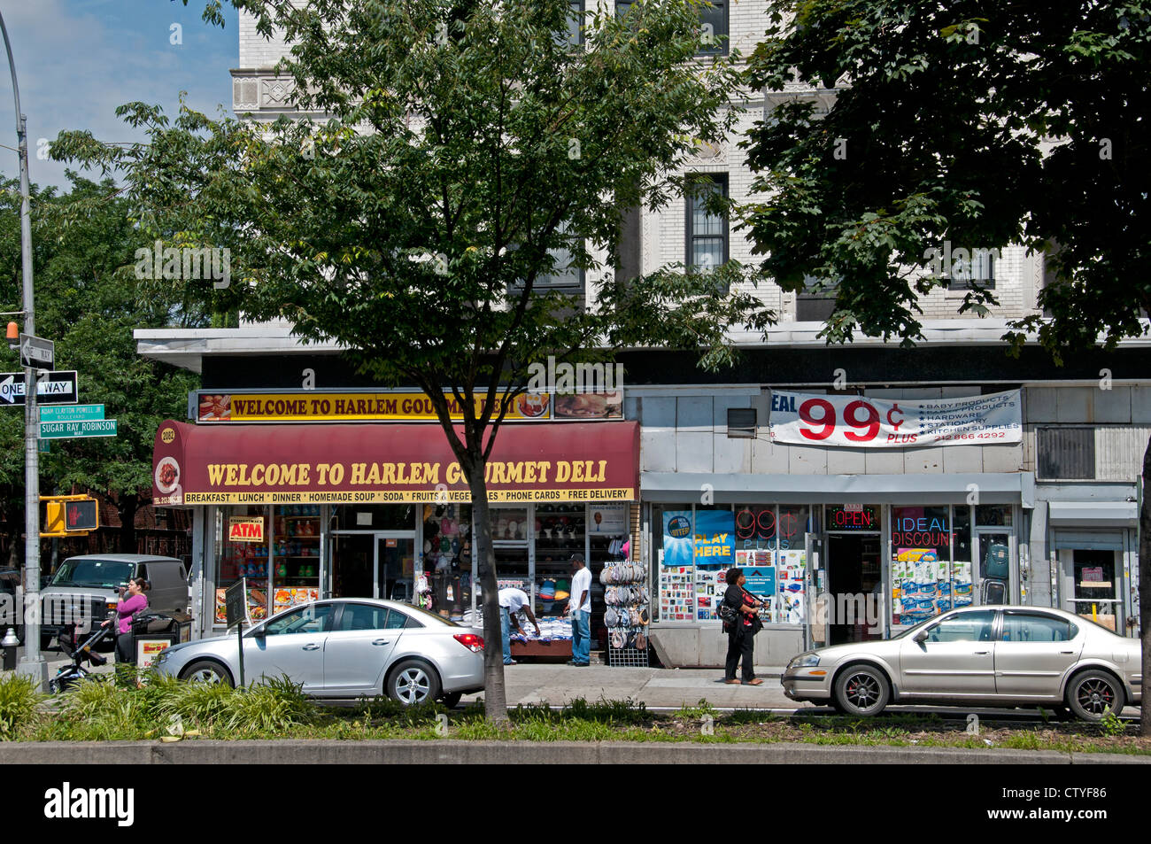 Harlem Gourmet Deli 7th Avenue Adam Clayton Powell JR Boulevard Harlem New York Manhattan Vereinigte Staaten Stockfoto