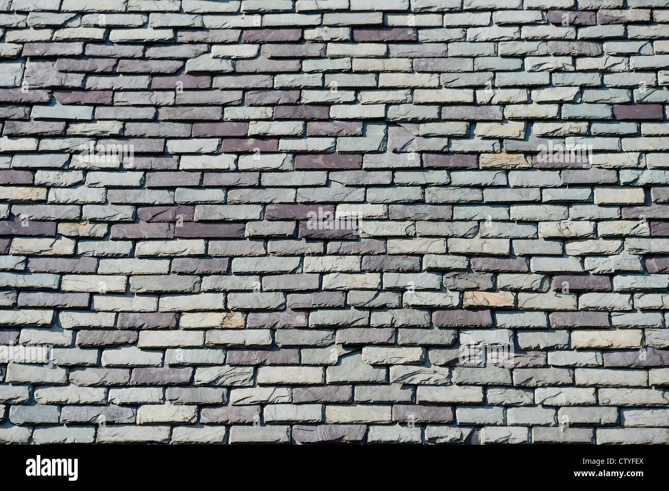 Schieferdach Detail. Stockfoto