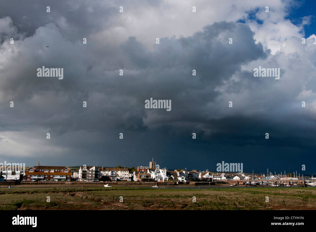 Shoreham und der Fluss Adur Stockfoto