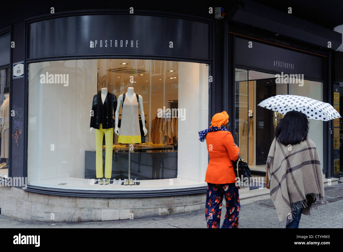 Mode-Shop in der Grand Rue, Luxemburg-Stadt Stockfoto