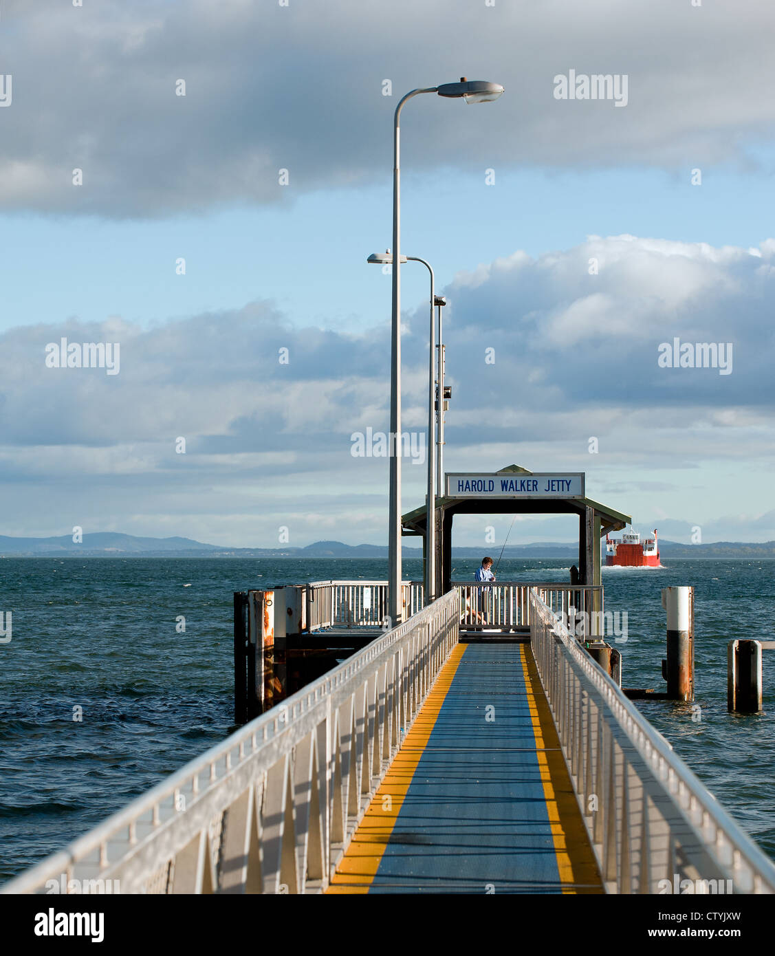 Die Harold Walker Pier auf der North Stradbroke Island in Queensland in Australien Stockfoto