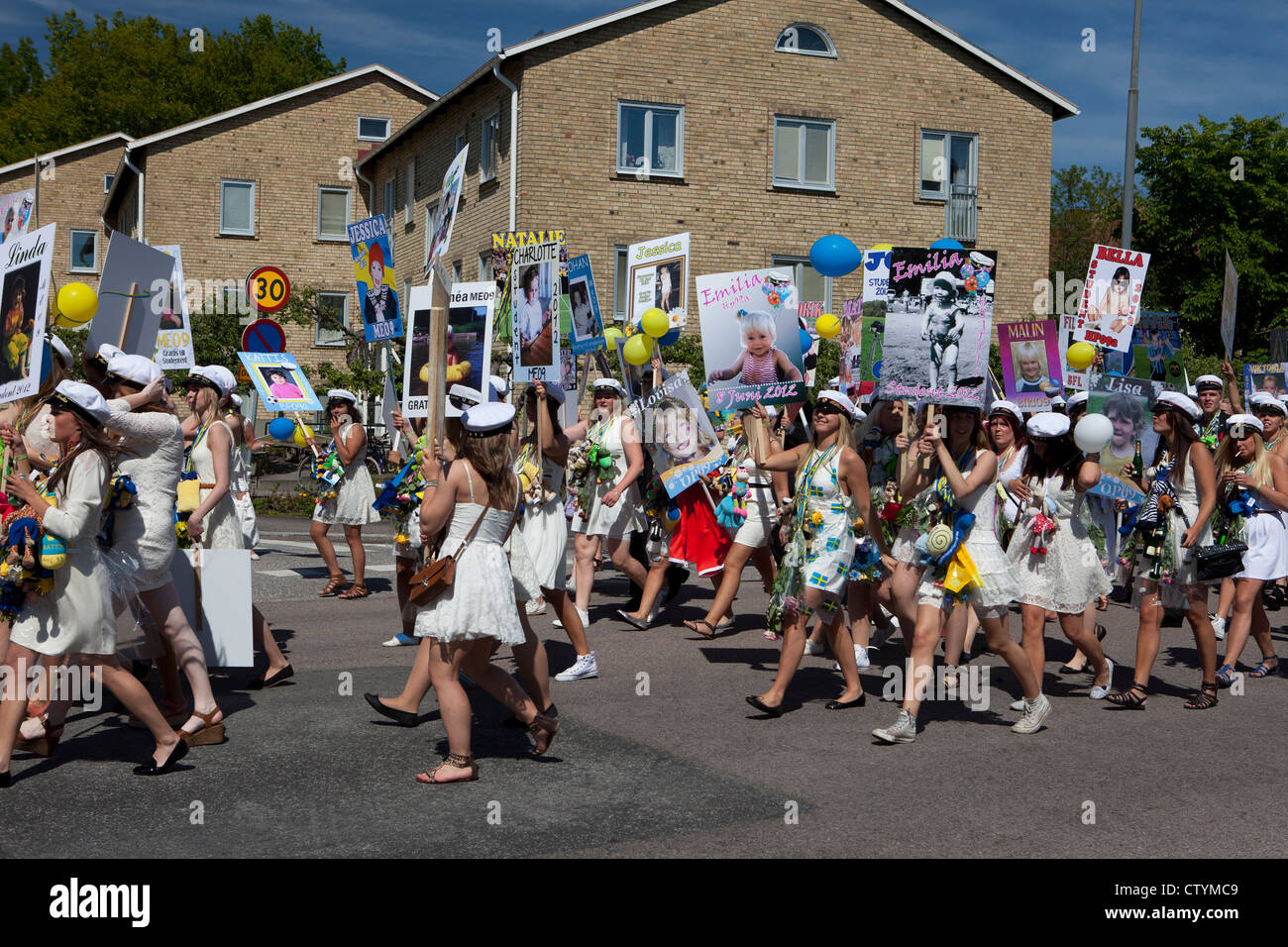 Studenten bei Abschluss Stockfoto