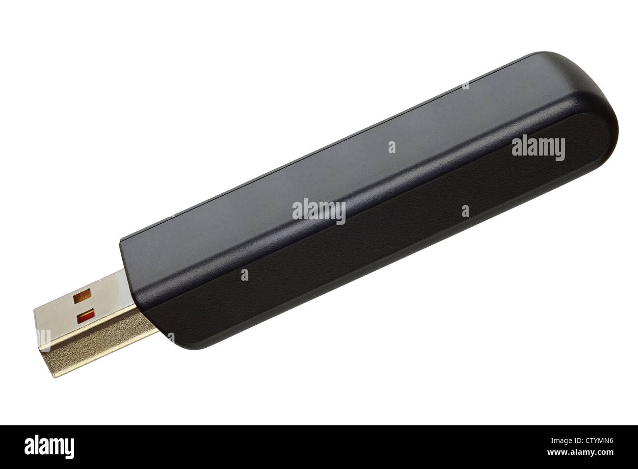 Nahaufnahme von einem USB-Flash-Speicher isoliert auf weiss, Adobe RGB Stockfoto