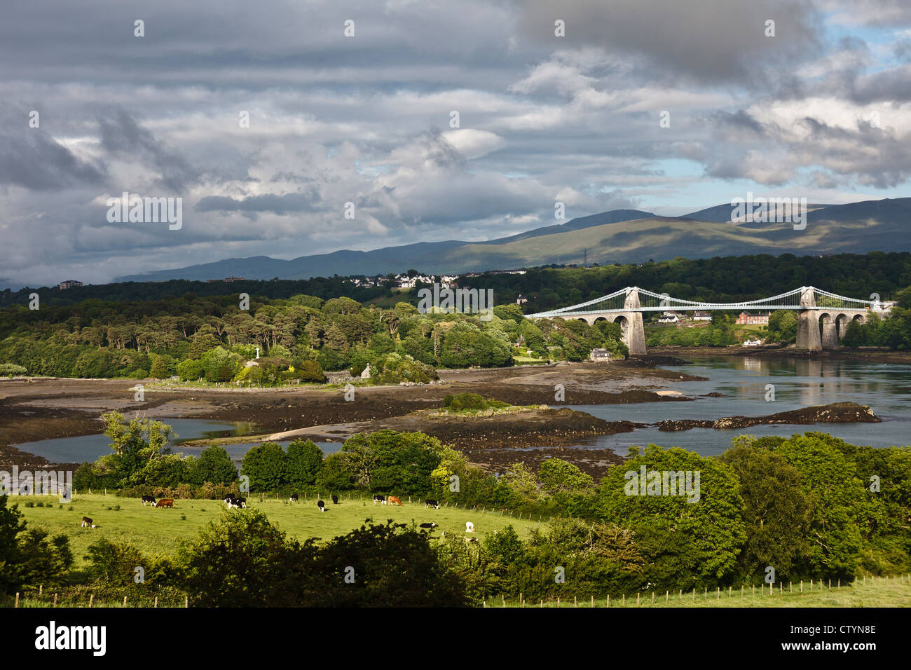 Menai Bridge, Anglesey, Wales Stockfoto