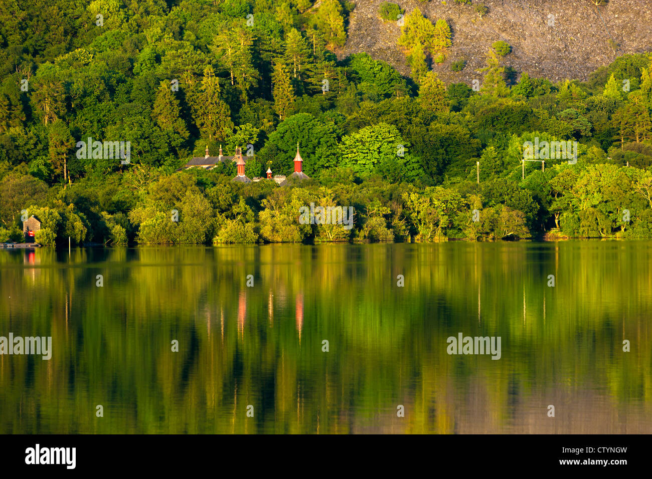 Llyn Padarn, Snowdonia-Nationalpark, Llanberis, Wales Stockfoto