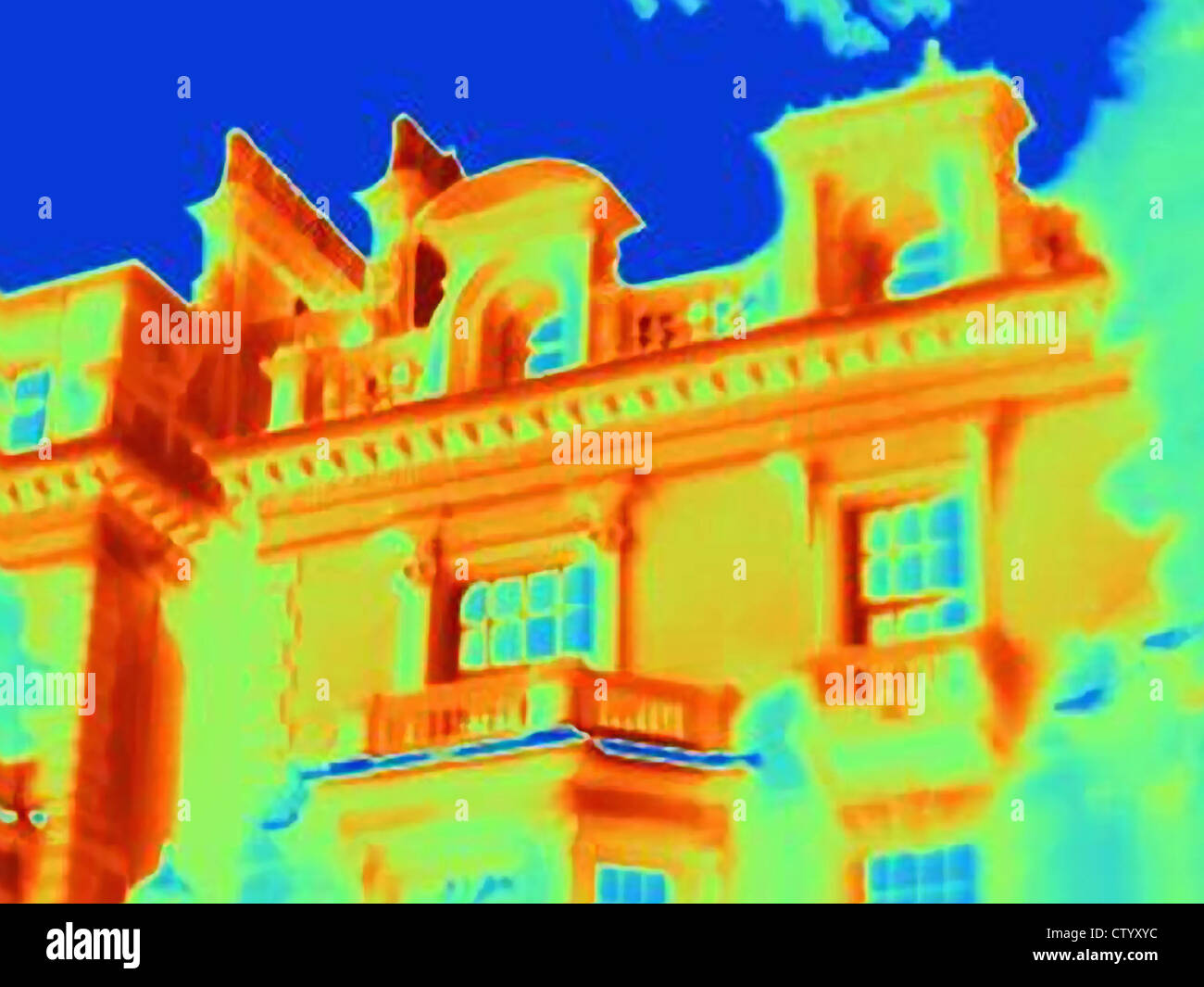 Wärmebild eines reich verzierten Gebäude Stockfoto
