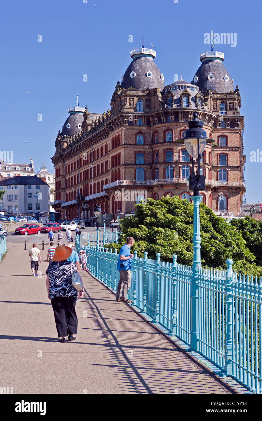 Die Spa-Steg und Grand Hotel in Scarborough Stockfoto