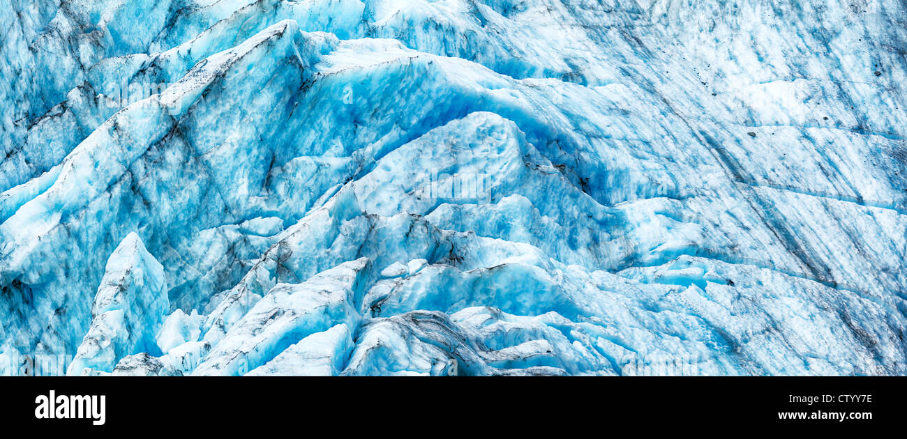 Panorama von der Gletscheroberfläche Stockfoto