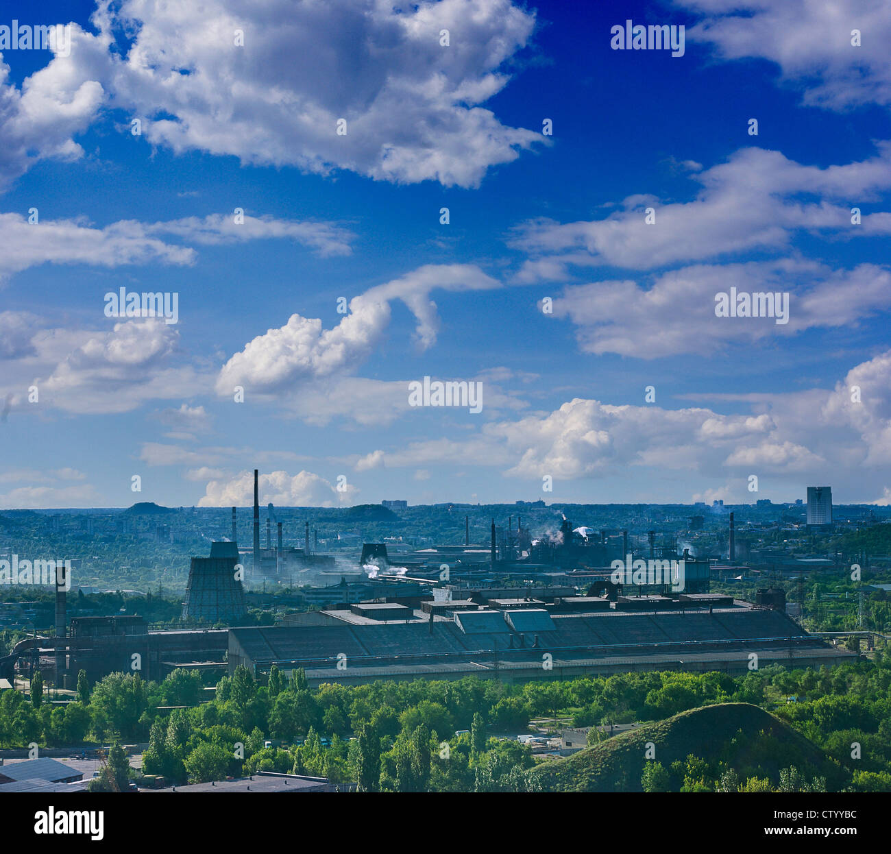 Metallurgie-Fabrik im Donbass Region, Ukraine Stockfoto