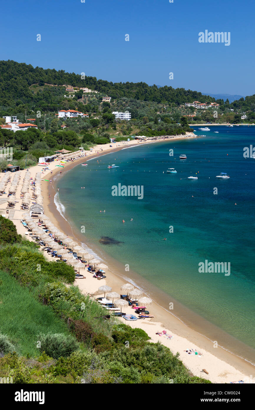 Strand von Agia Paraskevi Stockfoto