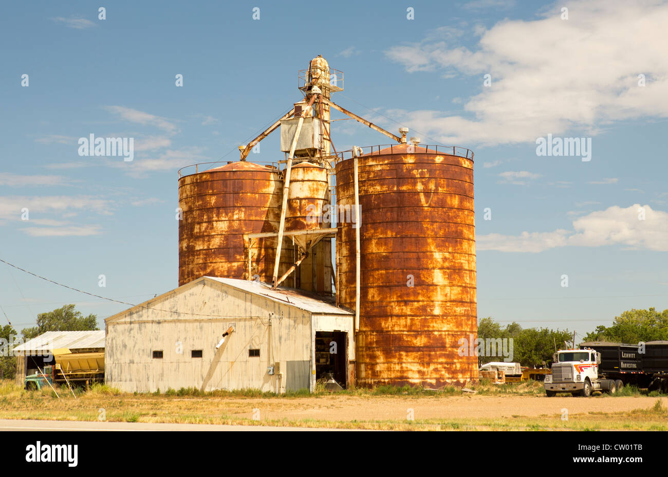 ein Getreidesilo im Texas panhandle Stockfoto